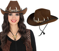 Hnedý austrálsky kovbojský klobúk