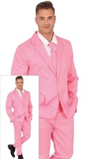 Pánsky ružový oblek