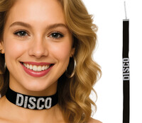 Retro náhrdelník s nápisom Disco