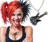 Rockový náhrdelník s gitarou