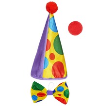 Klaunský set (nos, klobúk a motýlik)