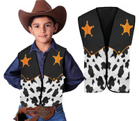 Detská kovbojská vesta, čierna