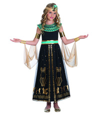 Dievčenský kostým Kleopatry so zelenými detailmi