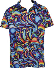 Pánske psychedelické festivalové tričko s hubkami