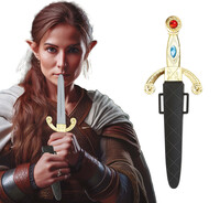 Stredoveká dýka s pošvou, 26 cm