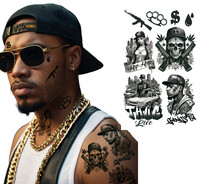 Tetovanie gangster, 14 x 30 cm