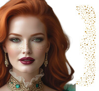 Zlaté pehy na tvári