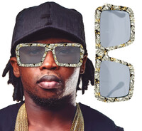 Gangsterské okuliare s potlačou peňazí