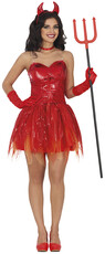Dámsky sexy kostým diabla s rohmi