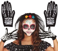 Detské rukavice s kostrou, 22 cm