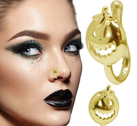 Falošný piercing v nose s motívom tekvice