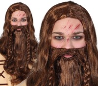 Pánska parochňa s vikingskými fúzmi