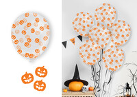 Sada 10 konfetových balónov v tvare tekvice