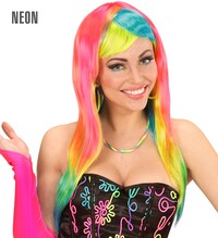 Dámska neónová parochňa, farebná