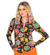 Dámska hippie košeľa s kvetinovým vzorom v štýle 60. rokov