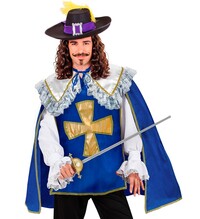 Pánsky kostým modrého mušketiera