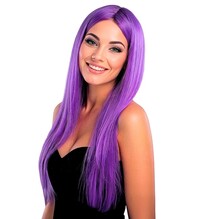 Dámska fialová parochňa v glamour štýle