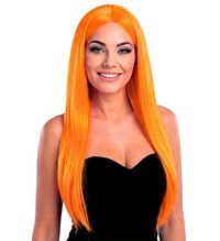 Dámska oranžová parochňa v glamour štýle