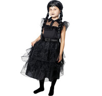 Detský kostým Wednesday Addams pre deti vo veku 6–8 rokov