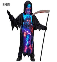 Detský neónový kostým smrťáka s maskou