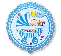 Fóliový balónik k narodeniu dieťaťa „It's a boy“, 48 cm