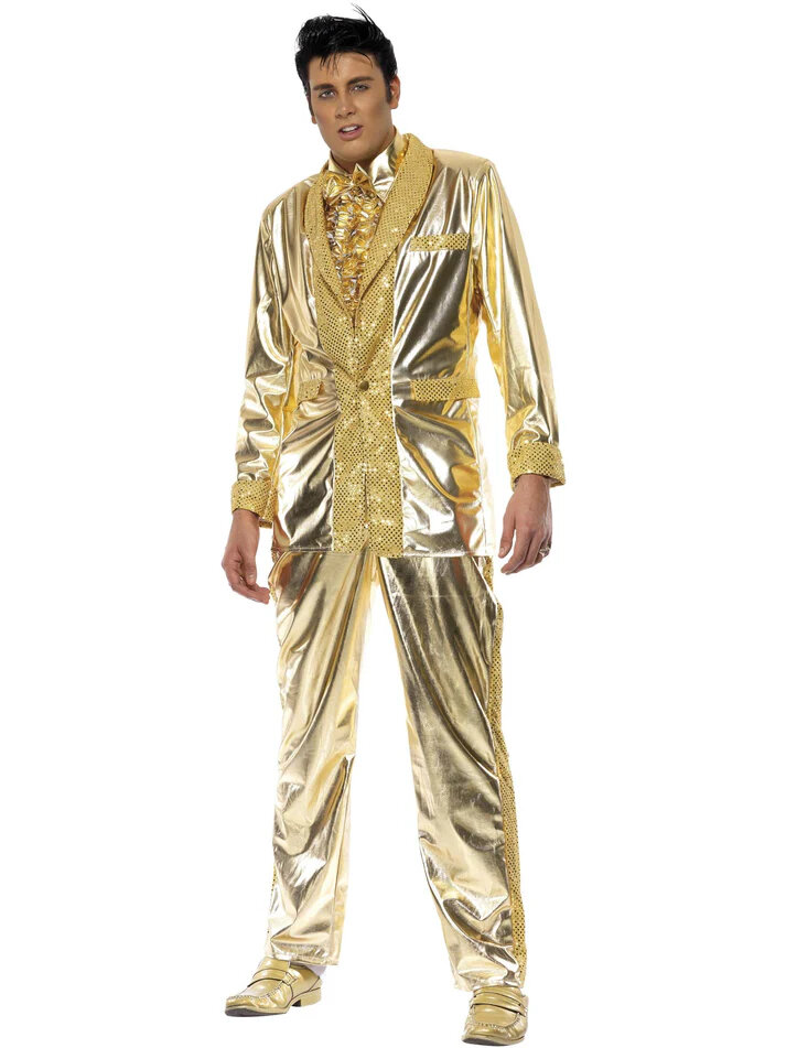Pánsky kostým Elvis (zlatý)