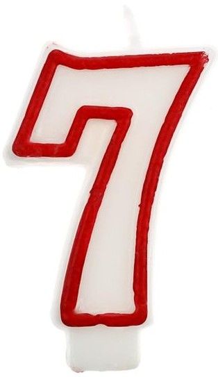 Sviečka v tvare číslice 7, výška 7cm