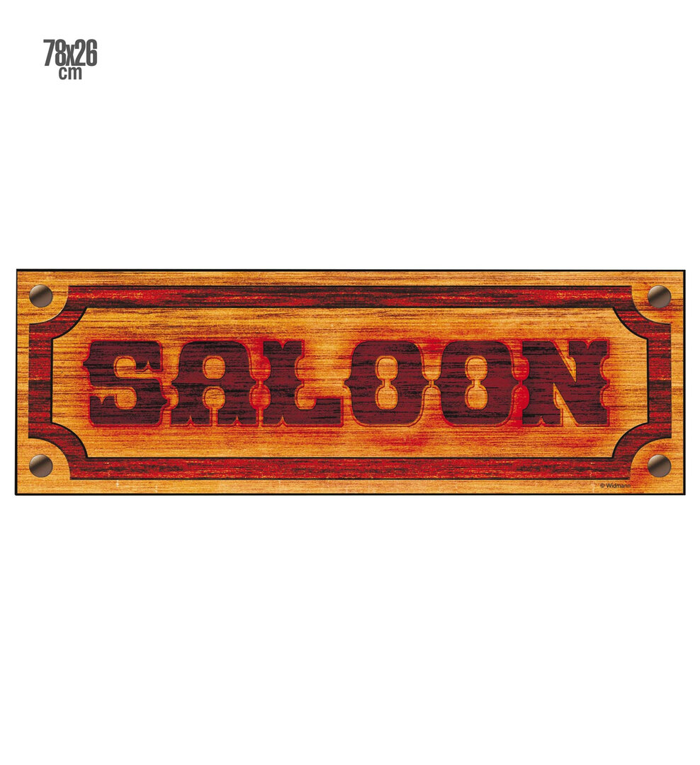 Ceduľa Saloon (78x26 cm)