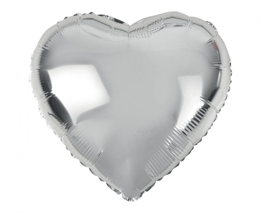 Fóliový balón srdce, strieborné