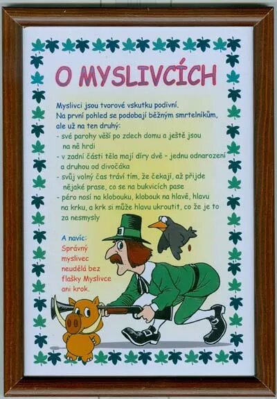 O poľovníkoch - Schéma
