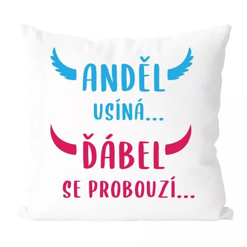 Anjel zaspáva - vtipný vankúš
