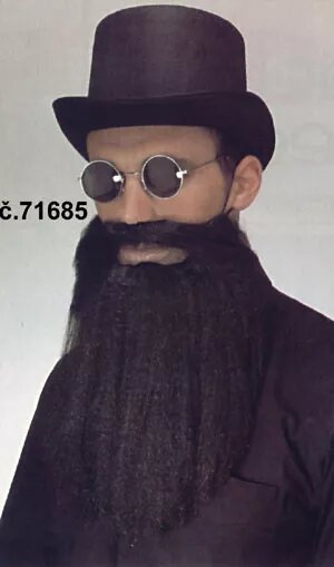 Čierne fúzy dlhé