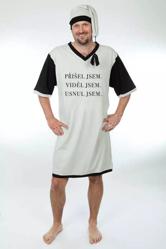 Prišiel, odišiel, videl - Zábavná pánska nočná košeľa Gentleman