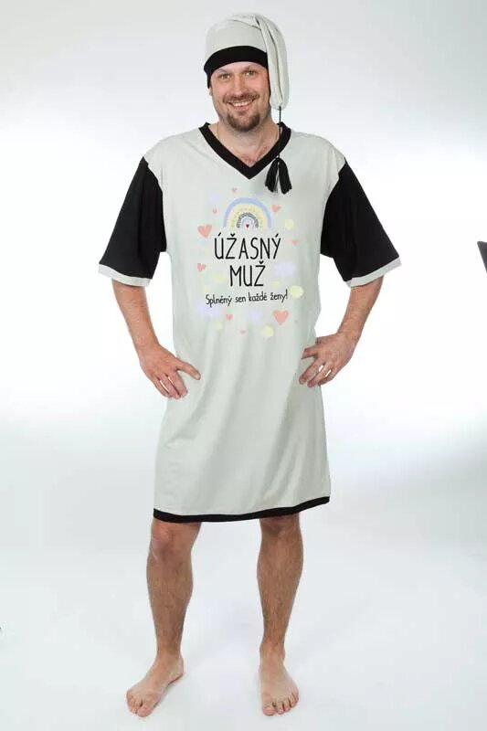 Úžasný muž - Zábavná pánska nočná košeľa Gentleman