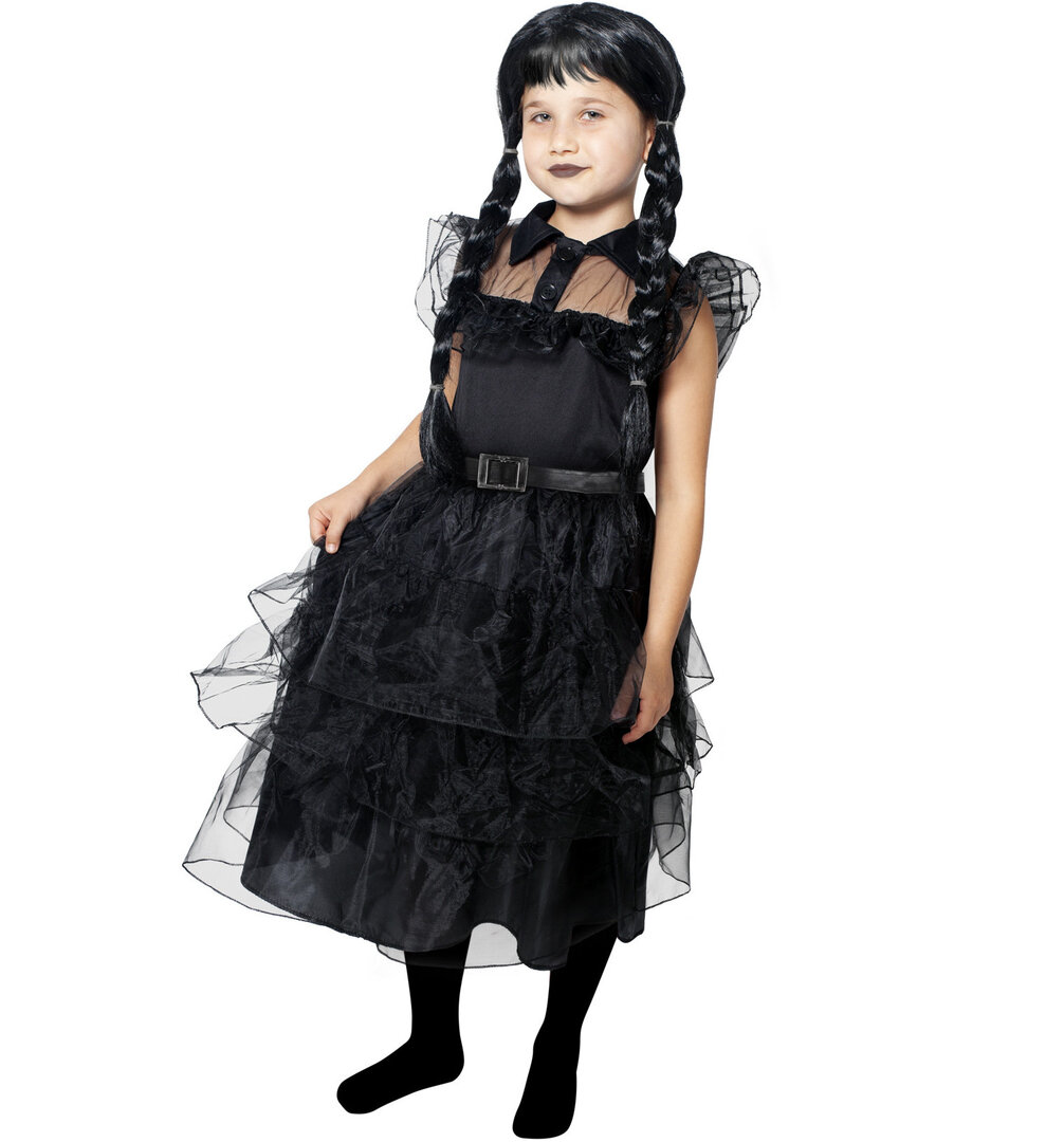 Detský kostým Wednesday Addams pre deti vo veku 4–6 rokov