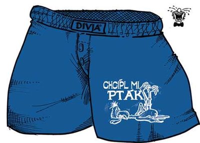 Trenírky Chcípol mi vták, čierne