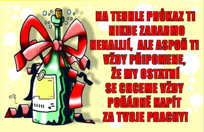 Preukaz Na tento preukaz ti nikde zadarmo...