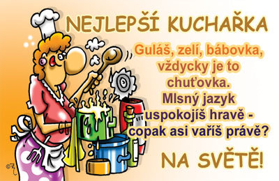 Preukaz Najlepšia kuchárka