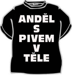 Tričko Anjel s pivom v tele