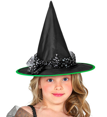Čarodejnícky dievčenský klobúk so stužkou