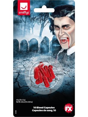 Krvavé kapsule 10 ks (falošná krv)