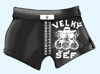 Trenírky Veľký šéf, čierne
