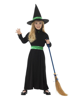 Dievčenský kostým čarodejnice, čierny