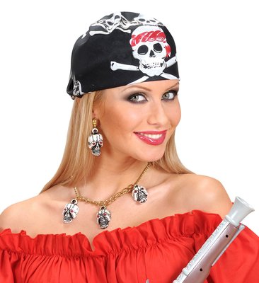 Pirátska šatka s lebkami