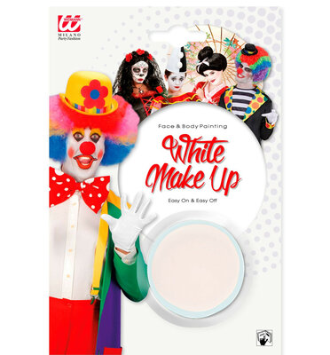 Biely make-up v miske