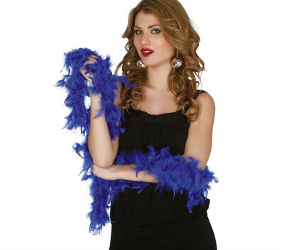 Boa s modrým perím, 180cm (40gr.)