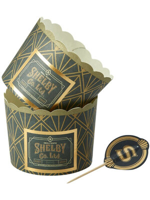 Peaky Blinders cupcake toppers, 8ks