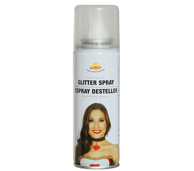 Strieborný sprej na vlasy s trblietkami, 125ml