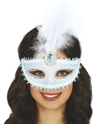 Modrá šatka s perím