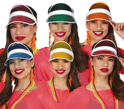 Šiltovka proti slnku z 80. rokov, rôzne farby